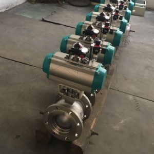 VQ647F法蘭氣動V型球閥