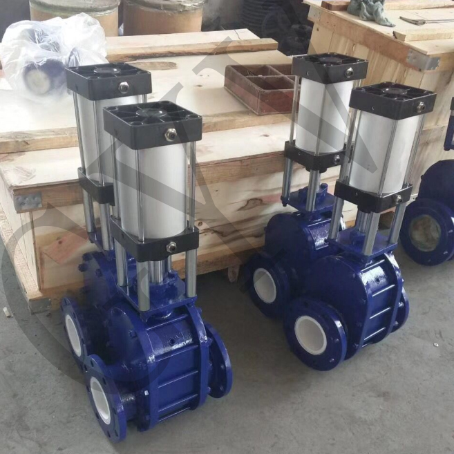 氣動陶瓷雙閘板閥