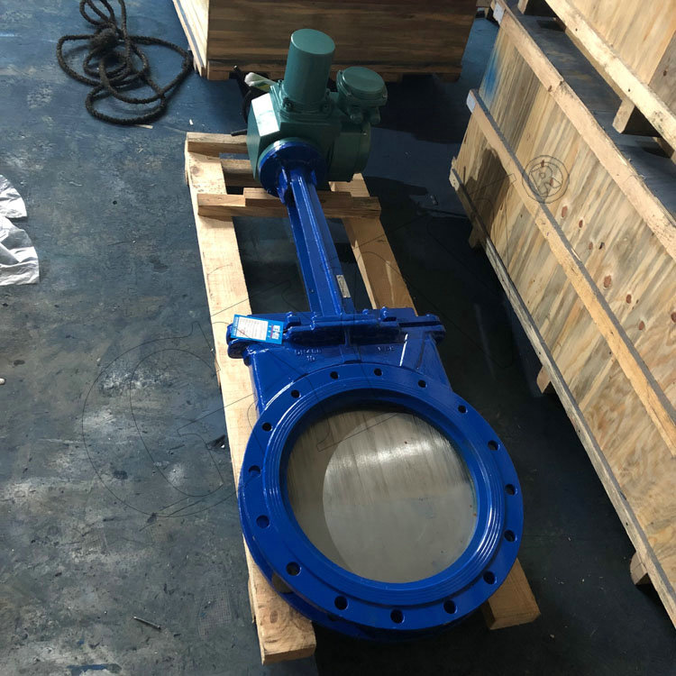 電動法蘭刀型閘閥