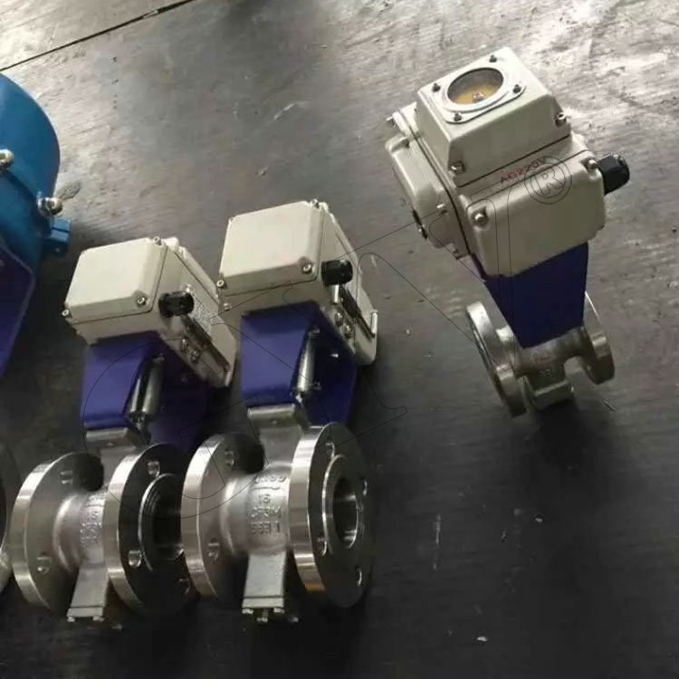 法蘭電動V型球閥