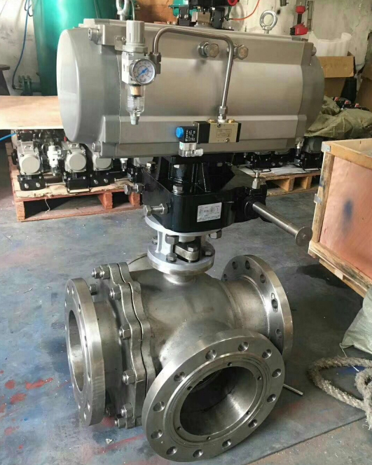 Q644F氣動三通球閥